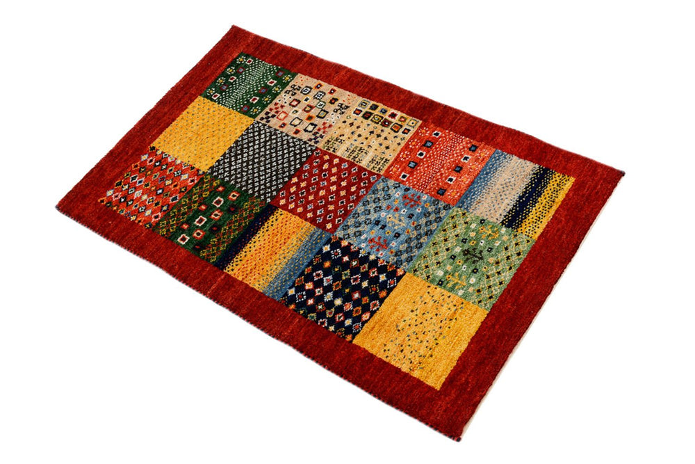Gabbeh Teppich - Loribaft Indus - 89 x 64 cm - mehrfarbig