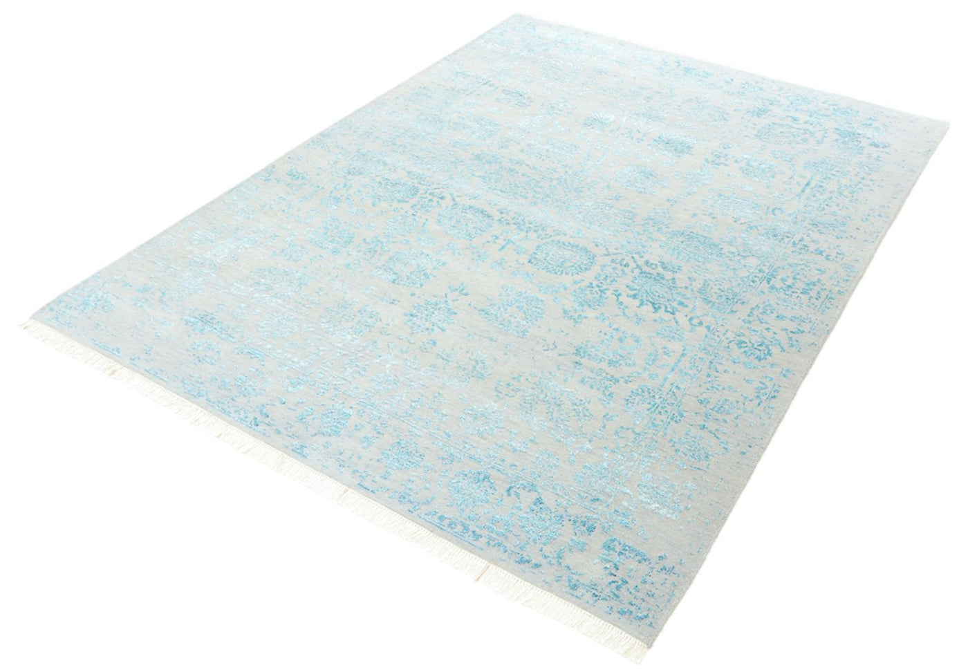 Designer Teppich - 202 x 155 cm - hellgrau