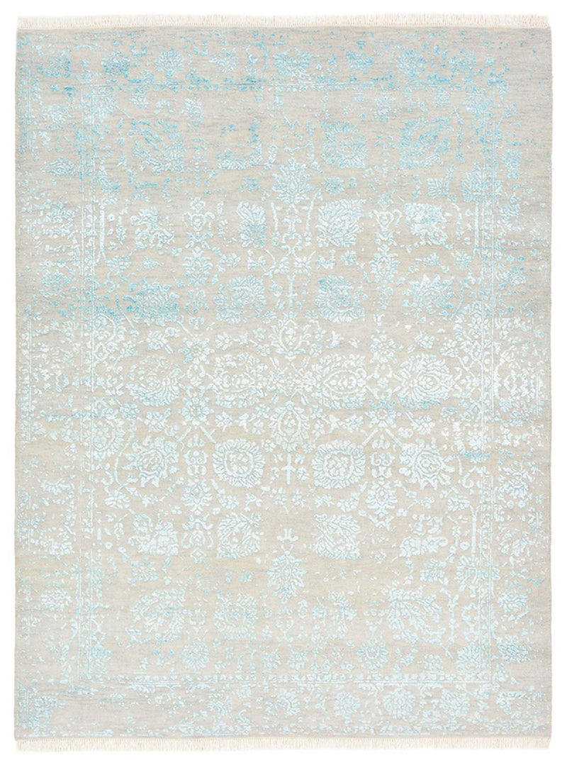 Designer Teppich - 194 x 149 cm - hellgrau