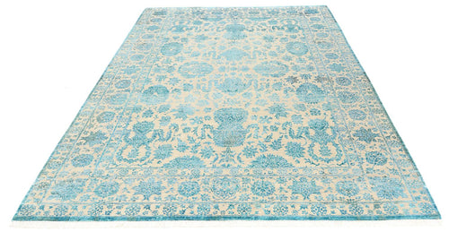 Designer Teppich - 301 x 203 cm - hellblau