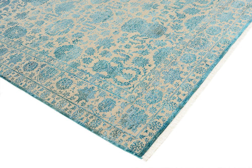 Designer Teppich - 301 x 203 cm - hellblau