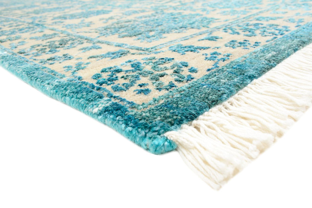 Designer Teppich - 301 x 203 cm - hellblau