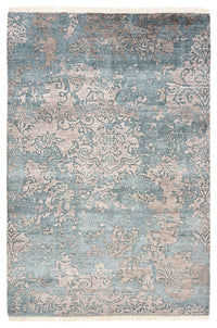 Designer Teppich - 177 x 121 cm - seeblau