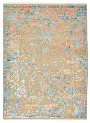 Designer Teppich - 234 x 175 cm - dunkelbeige