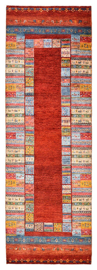 Läufer Gabbeh - Loribaft Indus - 249 x 82 cm - mehrfarbig