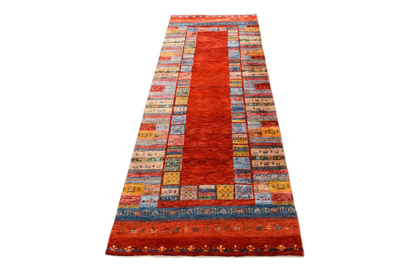 Läufer Gabbeh - Loribaft Indus - 249 x 82 cm - mehrfarbig
