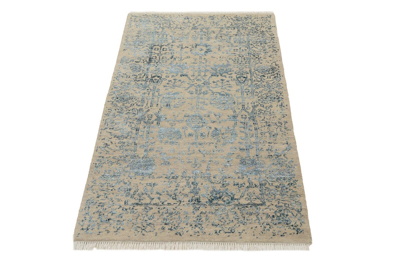 Designer Teppich - 137 x 76 cm - hellbeige