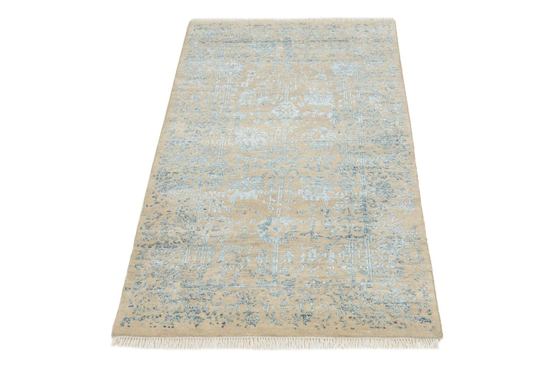 Designer Teppich - 137 x 76 cm - hellbeige