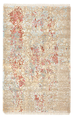 Designer Teppich - 124 x 81 cm - hellbeige