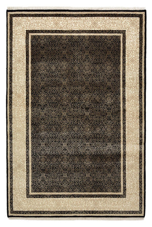 Designer Teppich - 181 x 123 cm - dunkelbeige