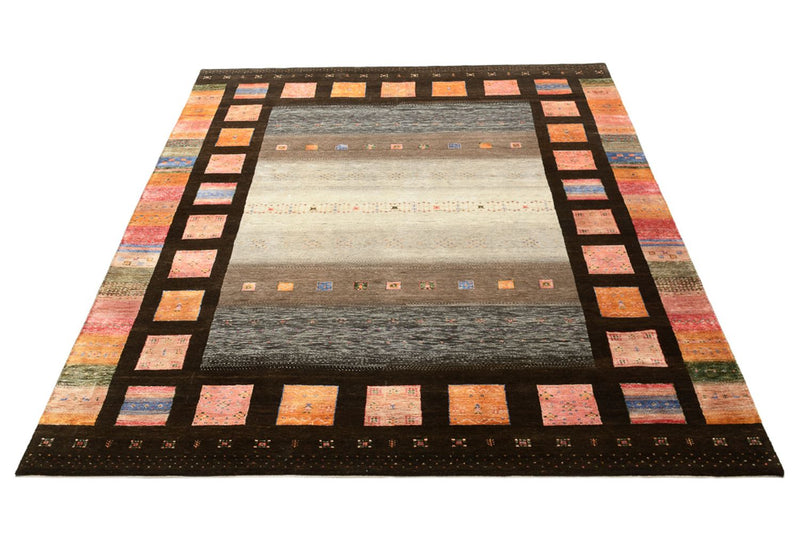 Gabbeh Teppich - Loribaft Indus - 307 x 250 cm - mehrfarbig