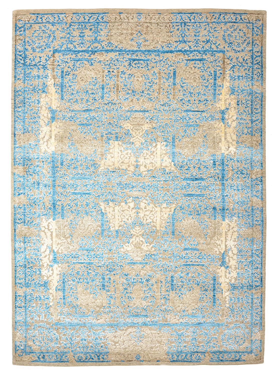 Designer Teppich - 243 x 174 cm - hellblau