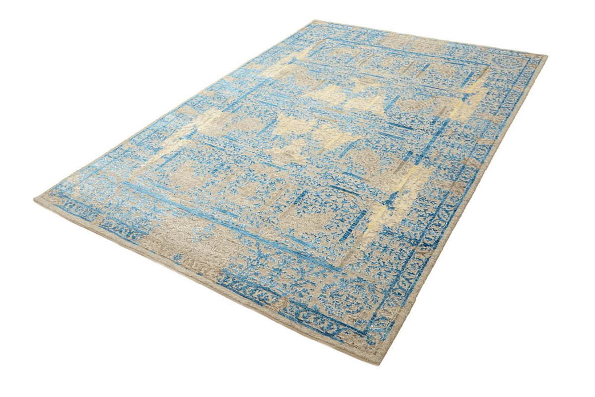 Designer Teppich - 243 x 174 cm - hellblau