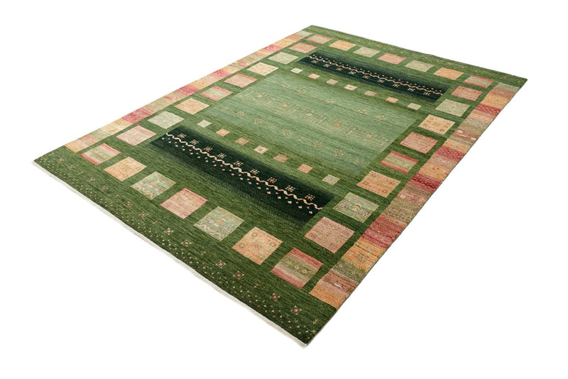 Gabbeh Teppich - Loribaft Indus - 238 x 173 cm - grün
