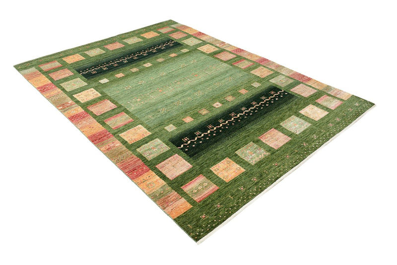 Gabbeh Teppich - Loribaft Indus - 238 x 173 cm - grün