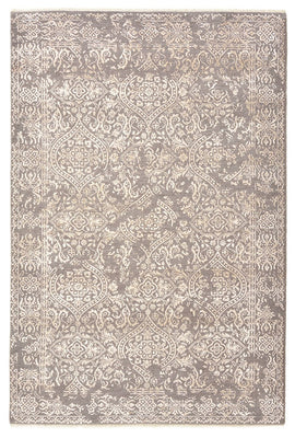 Designer Teppich - 184 x 124 cm - hellgrau
