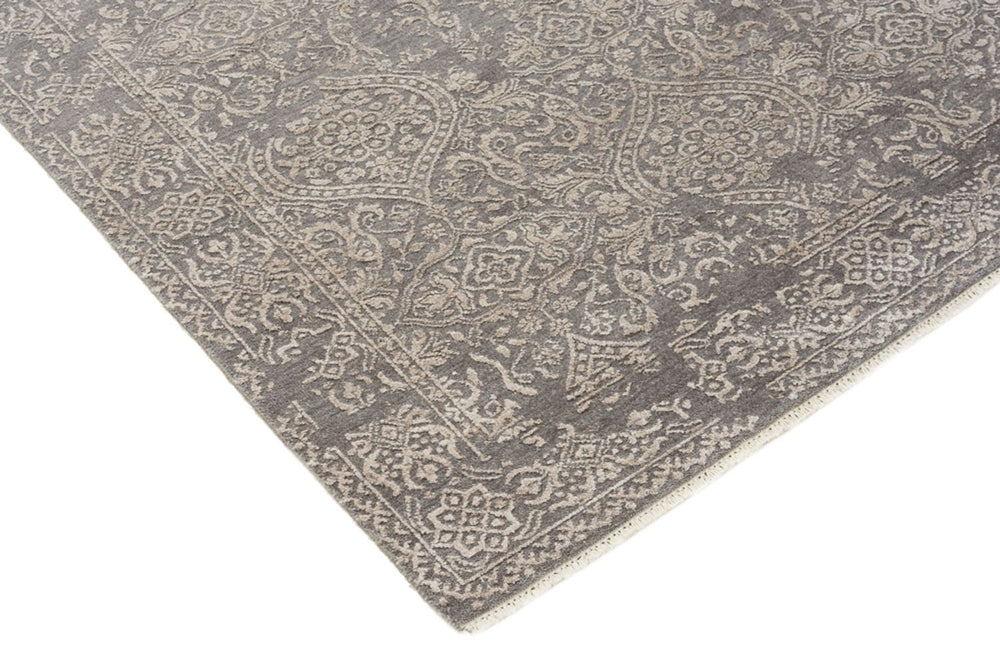 Designer Teppich - 184 x 124 cm - hellgrau