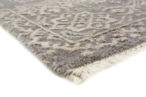 Designer Teppich - 184 x 124 cm - hellgrau
