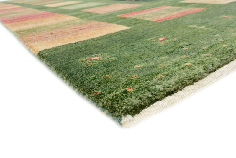 Gabbeh Teppich - Loribaft Indus - 302 x 248 cm - grün