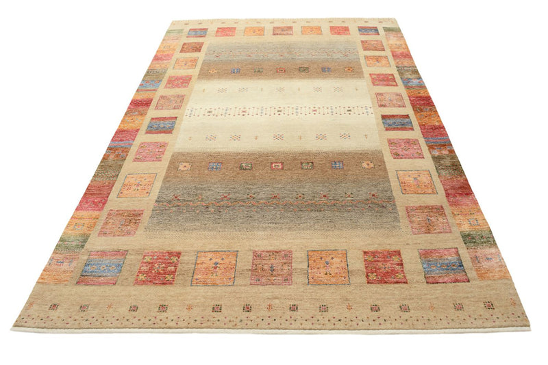 Gabbeh Teppich - Loribaft Indus - 255 x 173 cm - dunkelbeige