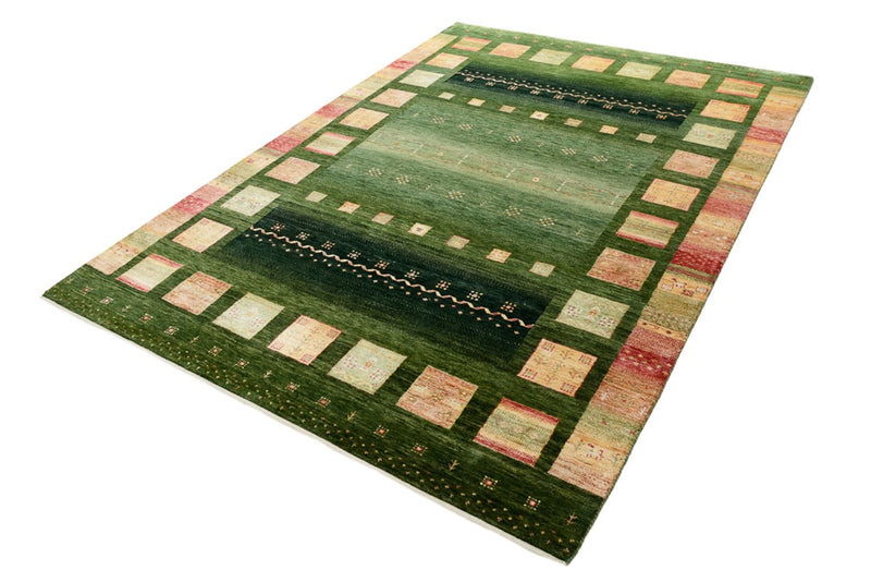 Gabbeh Teppich - Loribaft Indus - 245 x 178 cm - grün