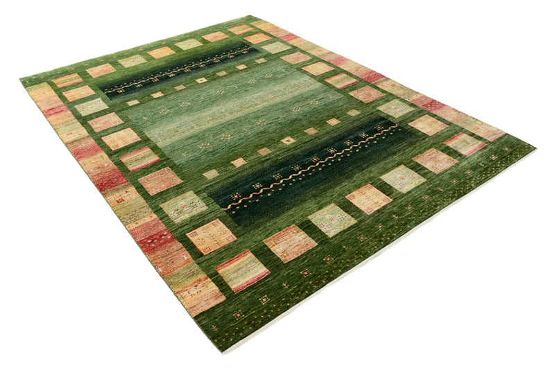 Gabbeh Teppich - Loribaft Indus - 245 x 178 cm - grün