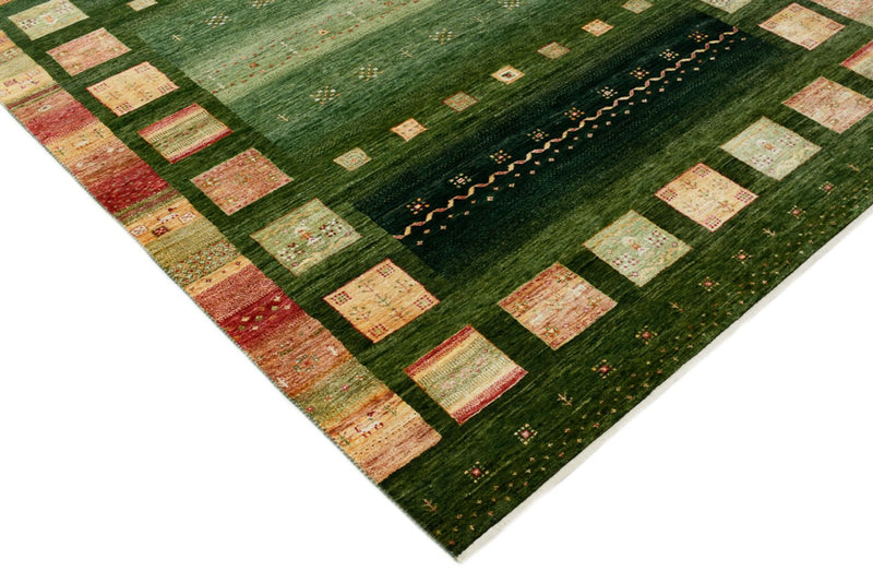 Gabbeh Teppich - Loribaft Indus - 245 x 178 cm - grün
