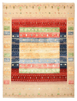 Gabbeh Teppich - Loribaft Indus - 207 x 156 cm - mehrfarbig