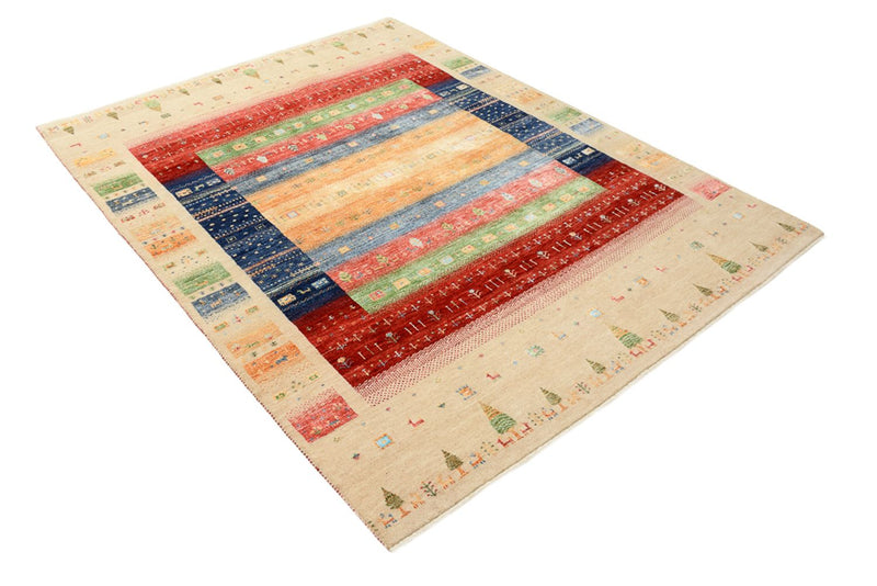Gabbeh Teppich - Loribaft Indus - 207 x 156 cm - mehrfarbig