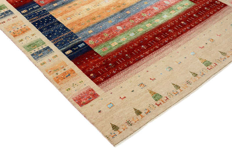 Gabbeh Teppich - Loribaft Indus - 207 x 156 cm - mehrfarbig