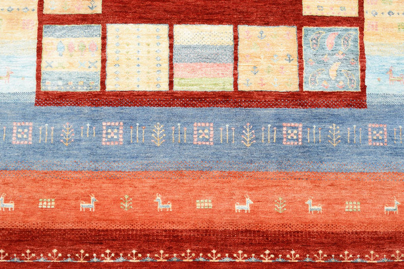 Gabbeh Teppich - Loribaft Indus - 242 x 176 cm - mehrfarbig