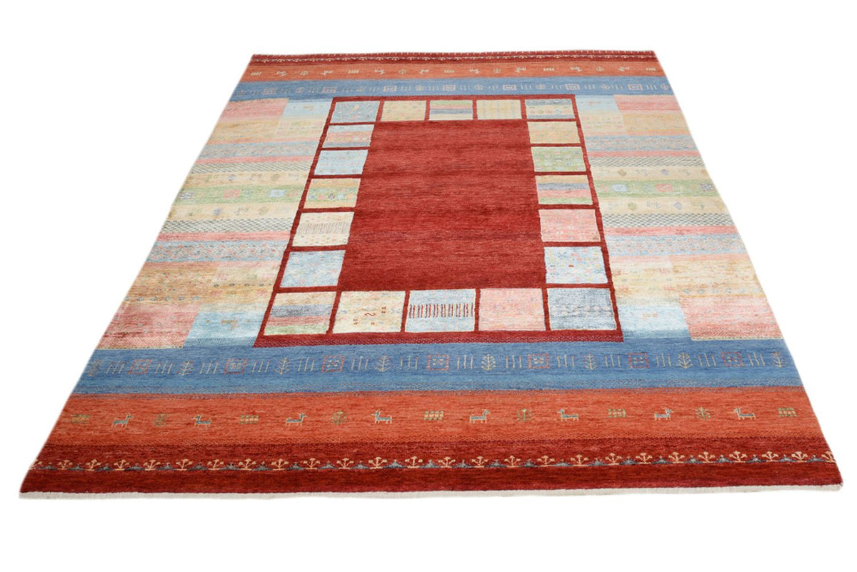 Gabbeh Teppich - Loribaft Indus - 242 x 176 cm - mehrfarbig