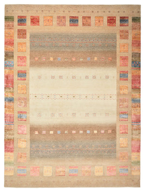 Gabbeh Teppich - Loribaft Indus - 400 x 301 cm - mehrfarbig