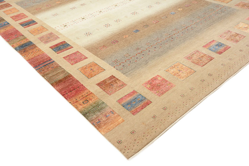 Gabbeh Teppich - Loribaft Indus - 400 x 301 cm - mehrfarbig