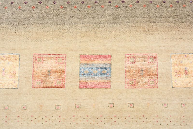 Gabbeh Teppich - Loribaft Indus - 400 x 301 cm - mehrfarbig