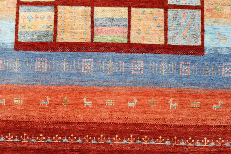 Gabbeh Teppich - Loribaft Indus - 241 x 178 cm - mehrfarbig