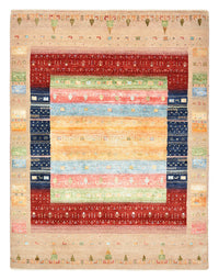 Gabbeh Teppich - Loribaft Indus - 198 x 154 cm - mehrfarbig