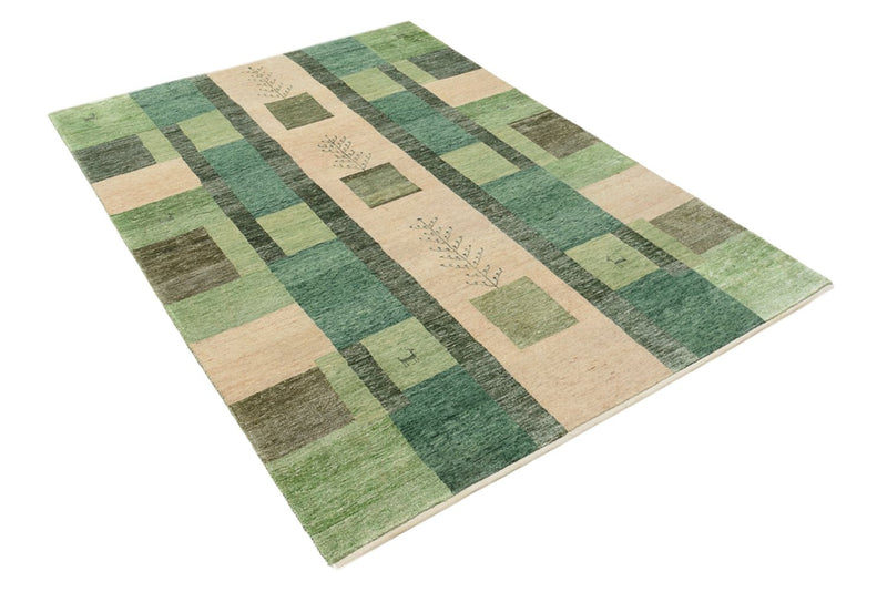 Gabbeh Teppich - Loribaft Indus - 204 x 150 cm - grün