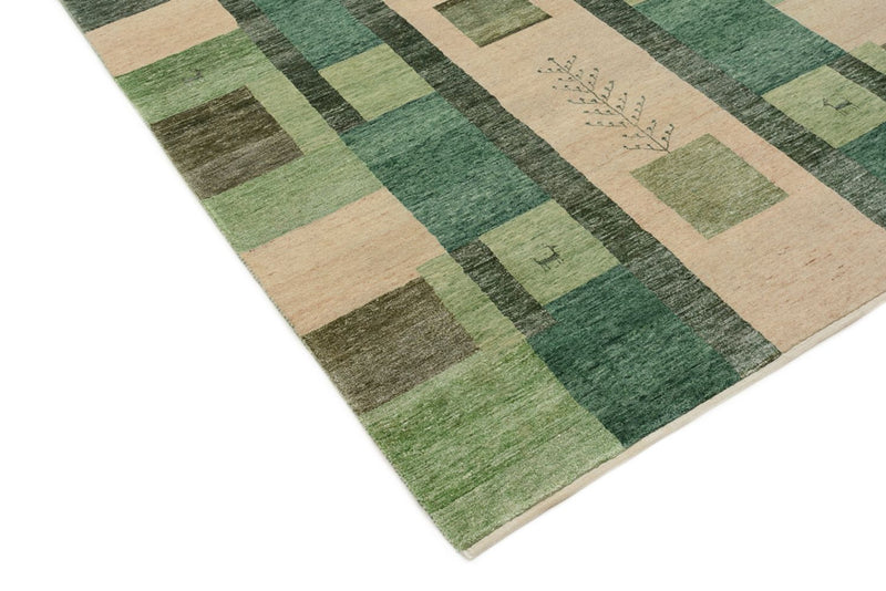 Gabbeh Teppich - Loribaft Indus - 204 x 150 cm - grün
