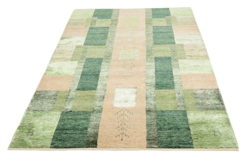 Gabbeh Teppich - Loribaft Indus - 204 x 150 cm - grün