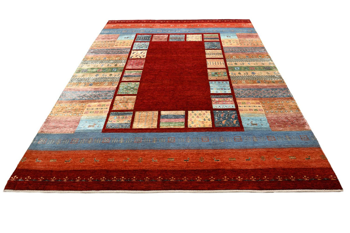 Gabbeh Teppich - Loribaft Indus - 302 x 206 cm - rot
