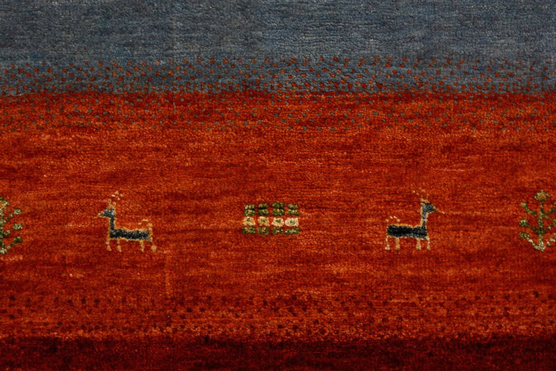 Gabbeh Teppich - Loribaft Indus - 302 x 206 cm - rot