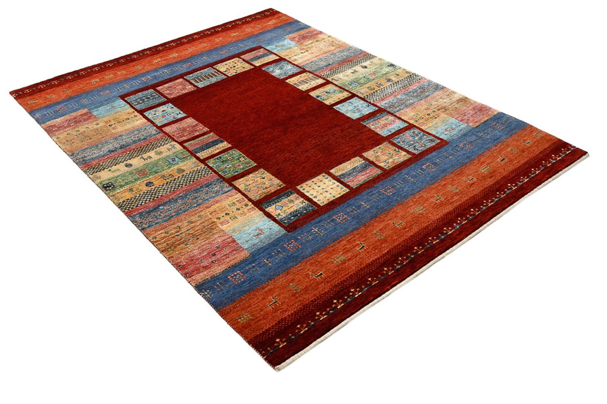 Gabbeh Teppich - Loribaft Indus - 201 x 155 cm - rot