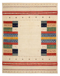 Gabbeh Teppich - Loribaft Indus - 308 x 246 cm - hellbeige