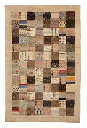 Gabbeh Teppich - Loribaft Indus - 308 x 200 cm - dunkelbeige