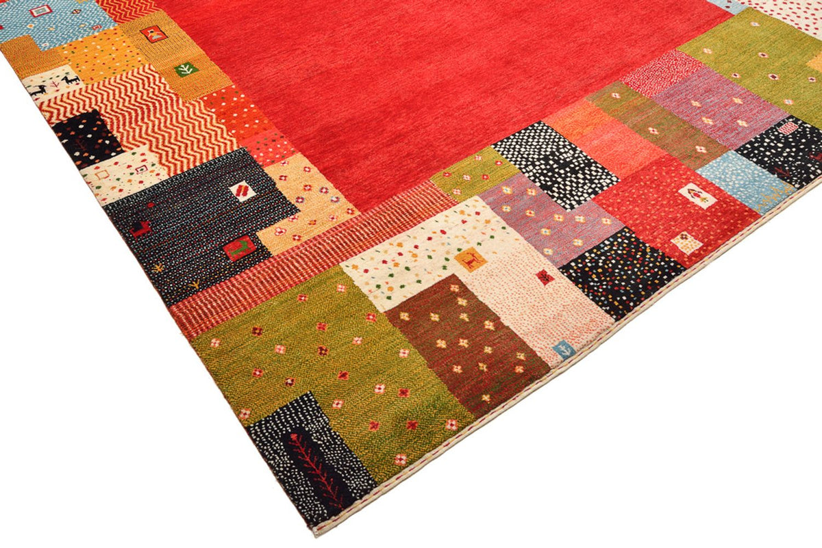 Gabbeh Teppich - Loribaft Indus - 344 x 251 cm - rot