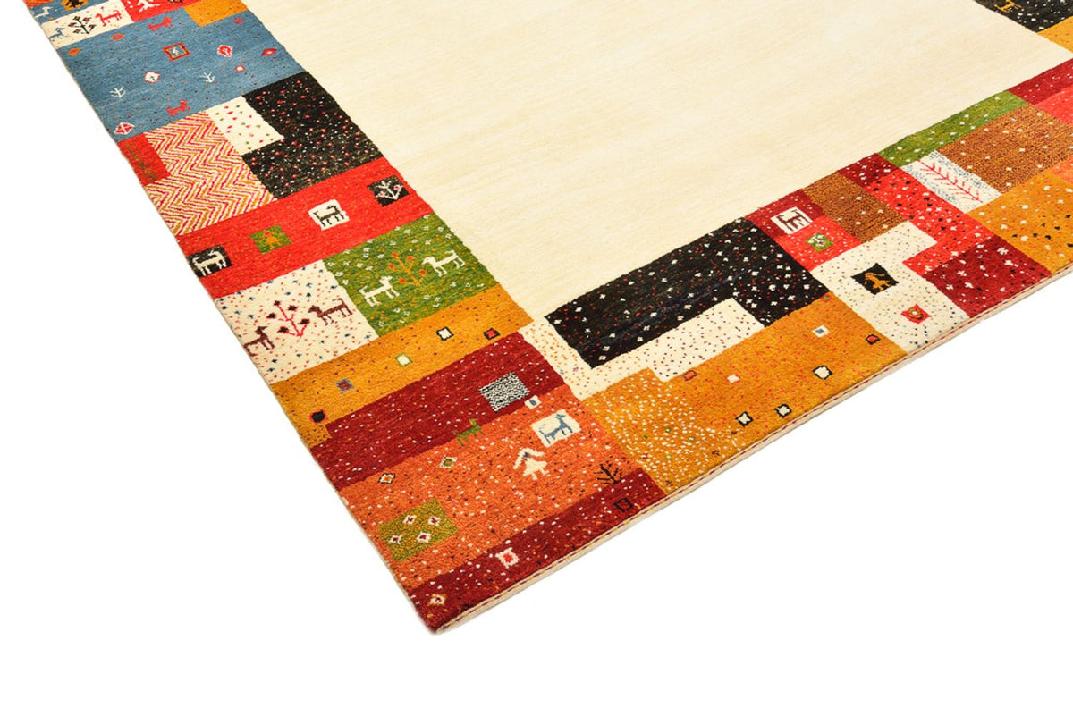 Gabbeh Teppich - Loribaft Indus - 294 x 207 cm - hellbeige