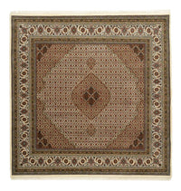 Orientteppich - Täbriz quadratisch  - 203 x 201 cm - dunkelbeige