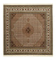 Orientteppich - Täbriz quadratisch  - 203 x 201 cm - dunkelbeige