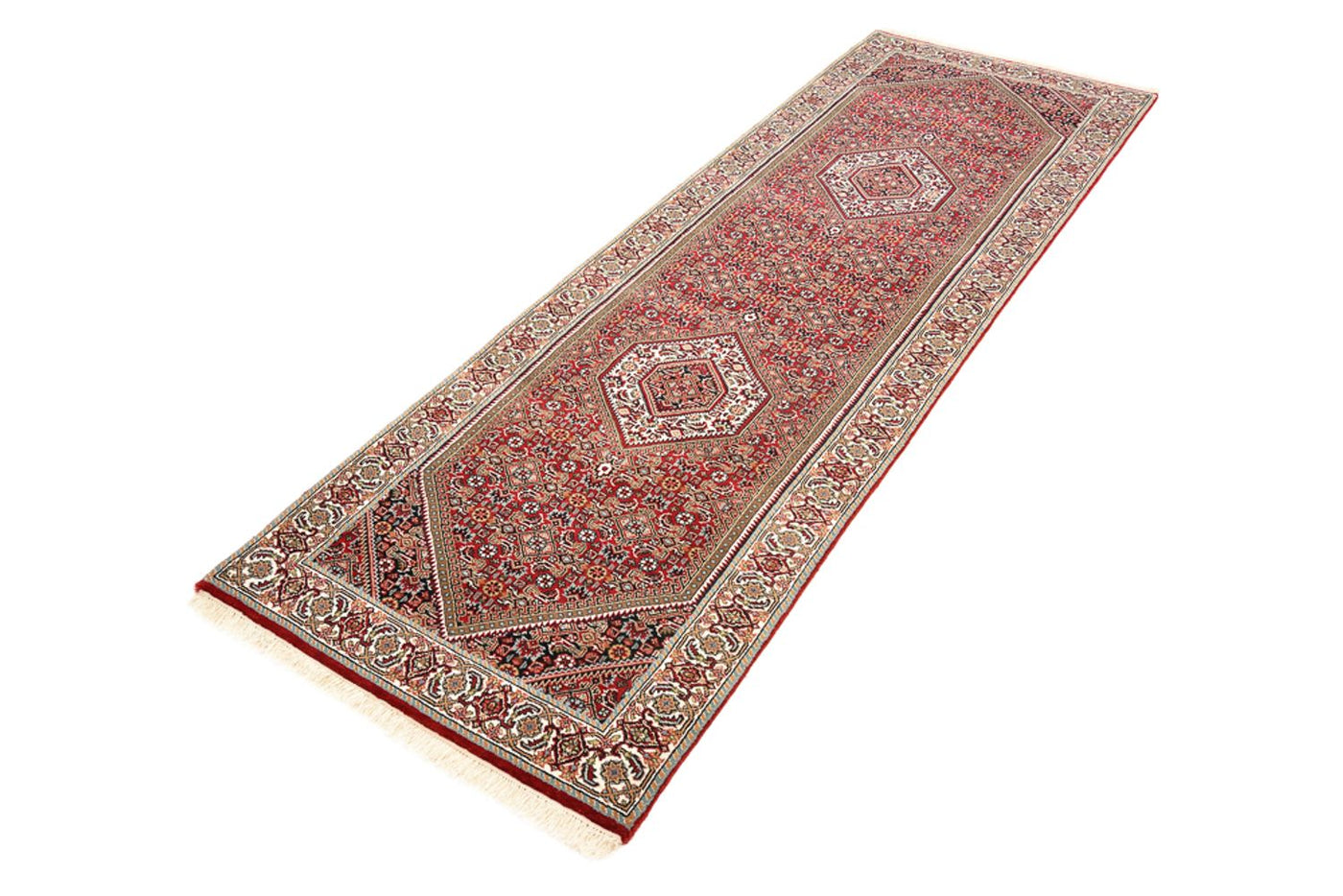 Läufer Perser - Bidjar - 246 x 79 cm - bordeauxrot